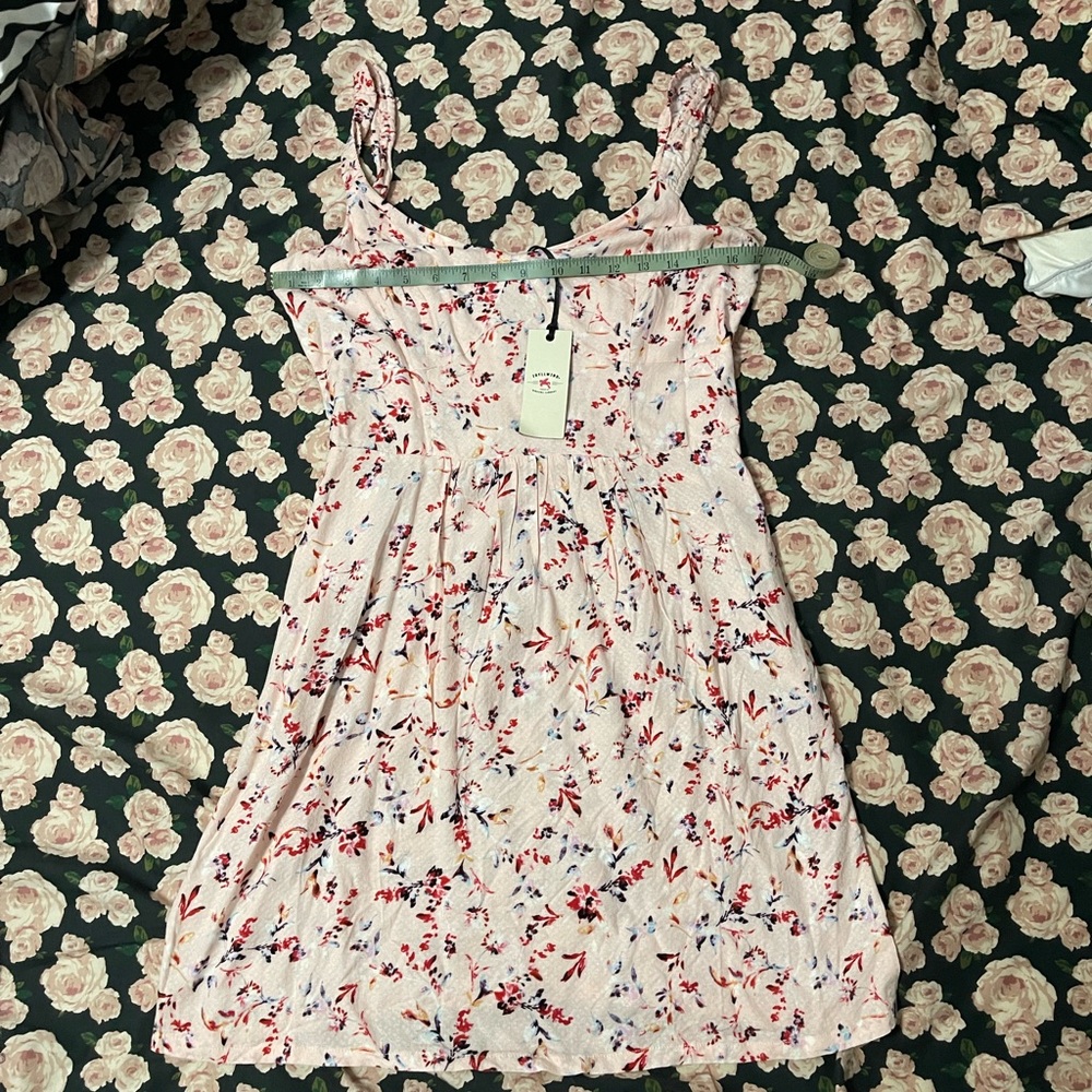 Pink floral dress